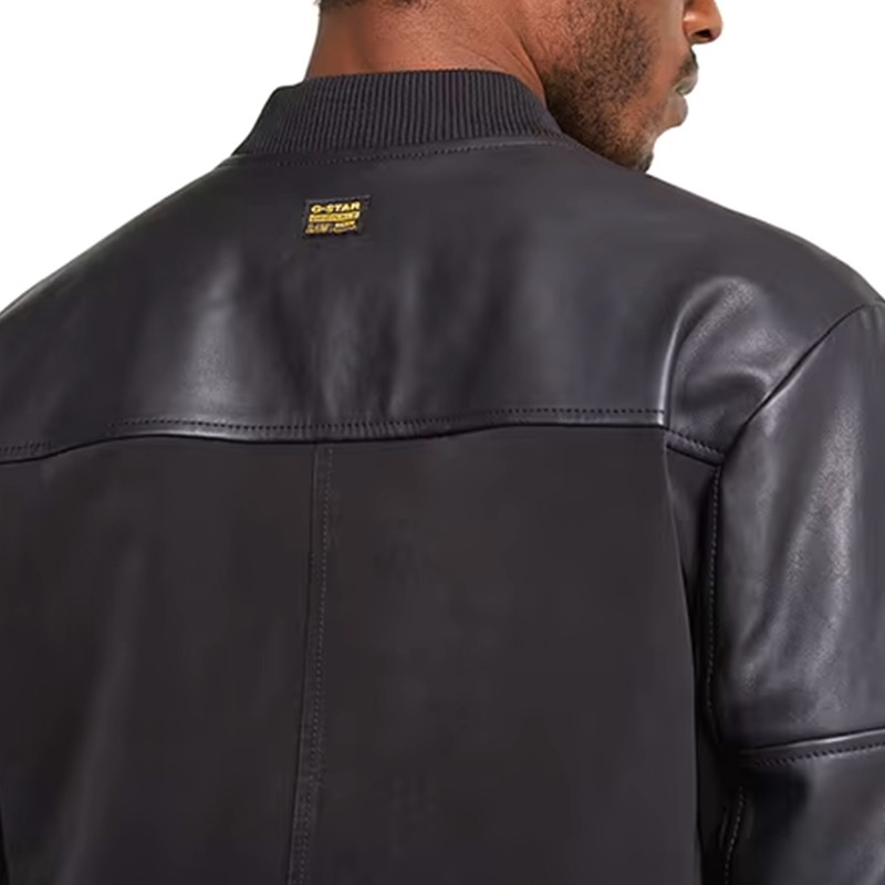 G-Star Raw Leather Jacket-Black G-Star Raw Leather Jacket-Black
