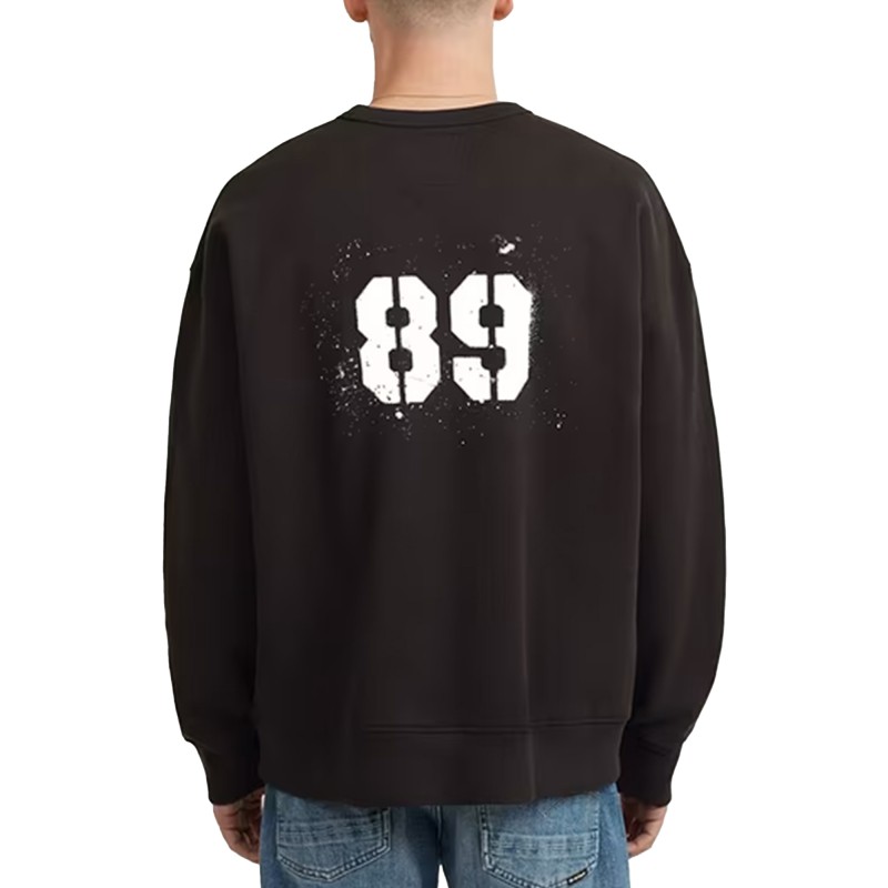 G-Star Raw Sweater Sprayed 89 Graphic Loose-Black G-Star Raw Sweater Sprayed 89 Graphic Loose-Black