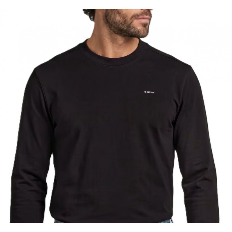 G-Star Raw T-Shirt Long Sleeve True Regular-Dk Black G-Star Raw T-Shirt Long Sleeve True Regular-Dk Black