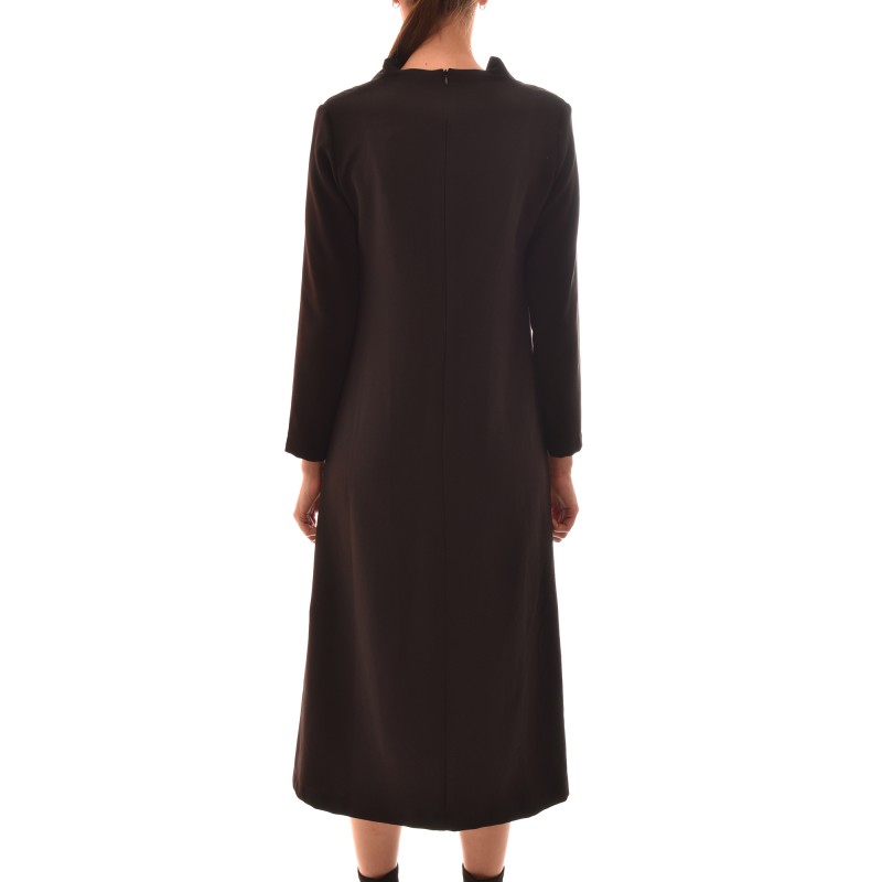 Lotus Eaters V-Neck A Fit Long Dress-Black
