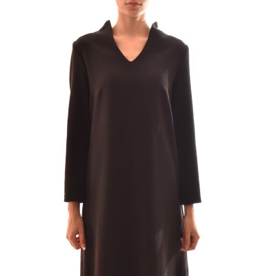Lotus Eaters V-Neck A Fit Long Dress-Black