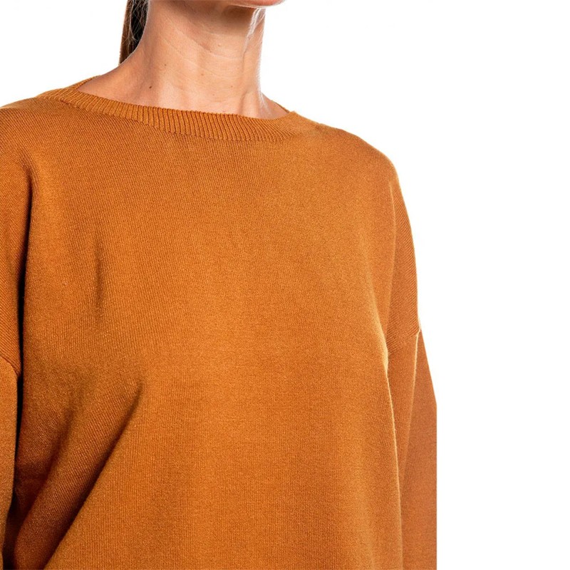 Replay Sweater Crew Neck-Golden Brown Replay Sweater Crew Neck-Golden Brown