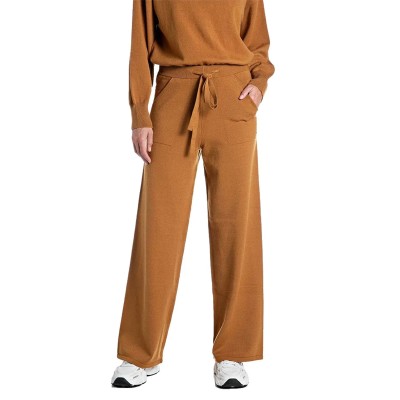 Replay Trousres Knitted-Golden Brown