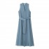 Philosophy Dress Maxi Sleeveless Halter Neck-Ciel