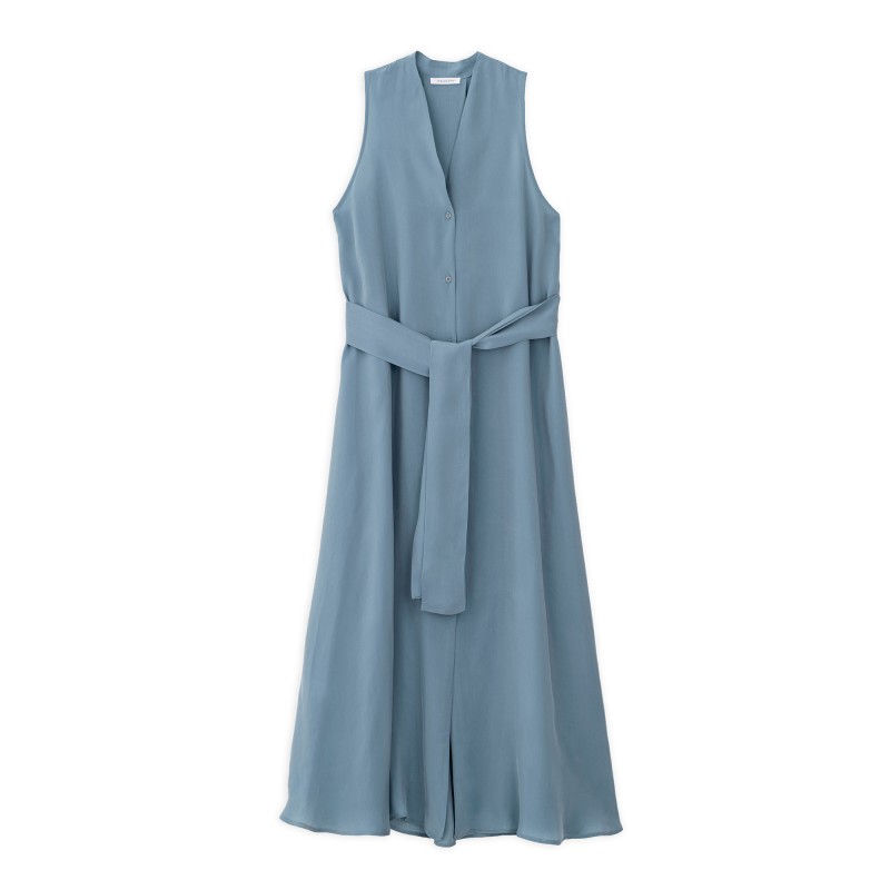 Philosophy Dress Maxi Sleeveless Halter Neck-Ciel