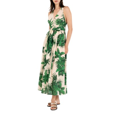 Philosophy Dress Sleeveless Voile Print-Colorfull