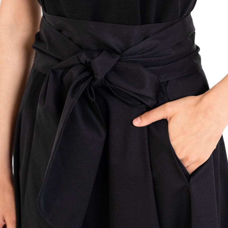 Philosophy Dress Sleeveless With Belt-Black