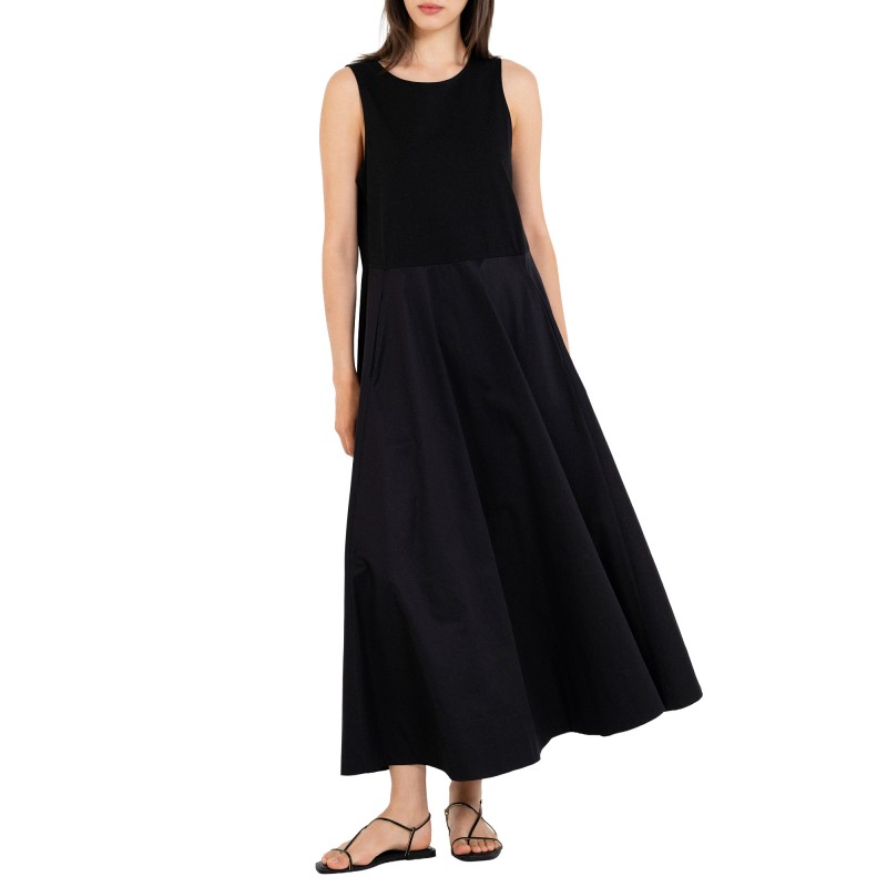 Philosophy Dress Sleeveless With Belt-Black