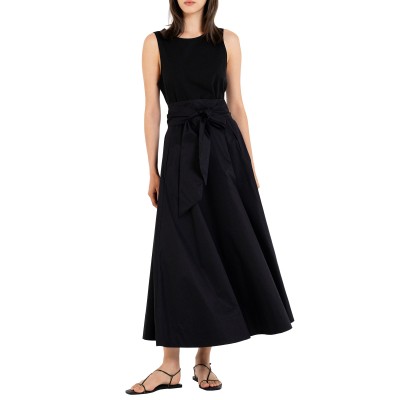 Philosophy Dress Sleeveless With Belt-Black