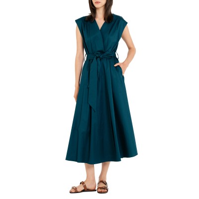 Philosophy Dress Wrap-Dark Emerald