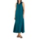 Philosophy Shirtdress Linen With Belt-Emerald Philosophy Shirtdress Linen With Belt-Emerald