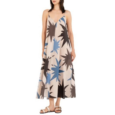 Philosophy Dress Slip Voile Print-Colorfull