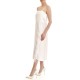 Milkwhite Dress Midi With Feather Detail-White