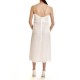 Milkwhite Dress Midi With Feather Detail-White
