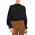Lotus Eaters Blouse Echo Tie Cuff Open Back-Black