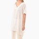 Lotus Eaters Side Button-Up Tunic-White Lotus Eaters Side Button-Up Tunic-White