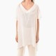 Lotus Eaters Side Button-Up Tunic-White Lotus Eaters Side Button-Up Tunic-White