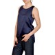 Motel Satin Top-Marine