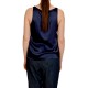 Motel Satin Top-Marine