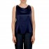 Motel Satin Top-Marine