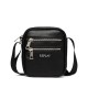 Replay Crossbody Double Zip Pocket Bag-Black