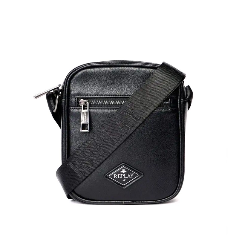 Replay Bag Crossbody With Diamond Logo-Black