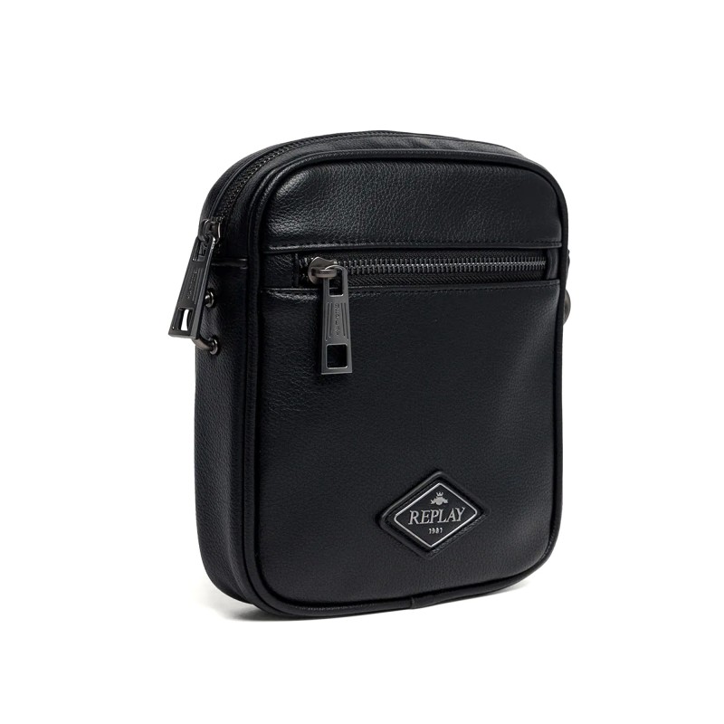 Replay Bag Crossbody With Logo-Black