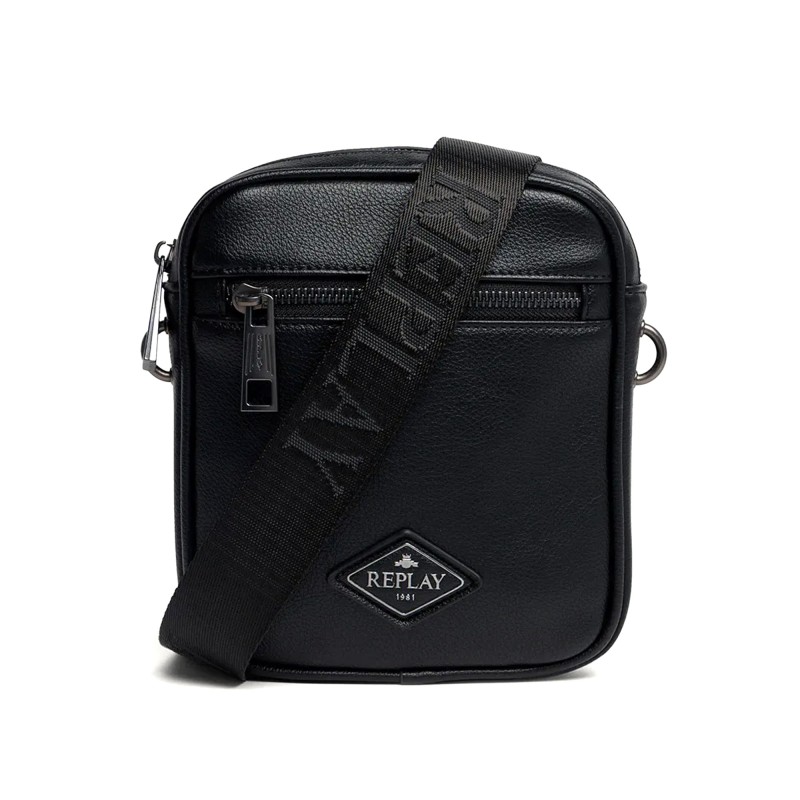 Replay Bag Crossbody With Logo-Black