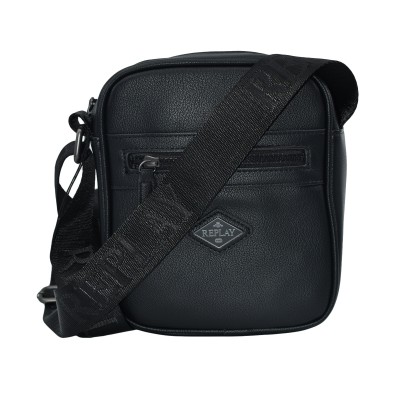 Replay Reporter Bag With Diamond Logo-Black