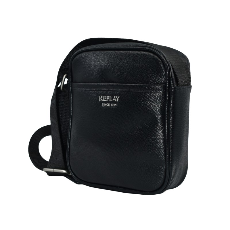 Replay Reporter Bag With Logo-Black