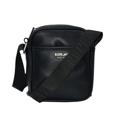 Replay Reporter Bag With Logo-Black