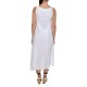 Lotus Eaters Sleeveless Dress In Distressed Frills-White