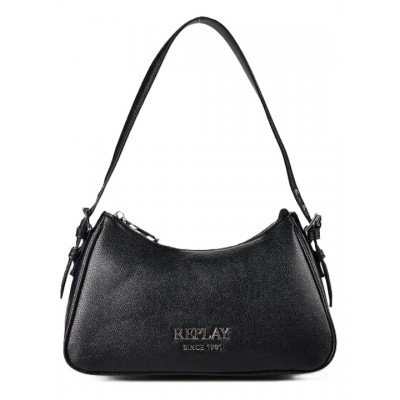 Replay Bag Shoulder With Logo-Black