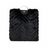 Replay Bag Foldable Faux Fur-Black