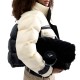 Replay Bag Foldable Faux Fur-Black