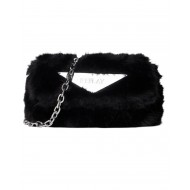 Replay Bag Crossbody Faux Fur-Black
