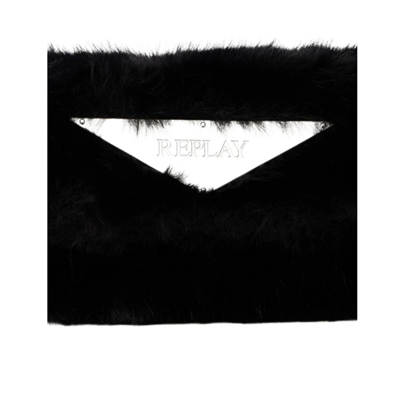 Replay Bag Crossbody Faux Fur-Black Replay Bag Crossbody Faux Fur-Black