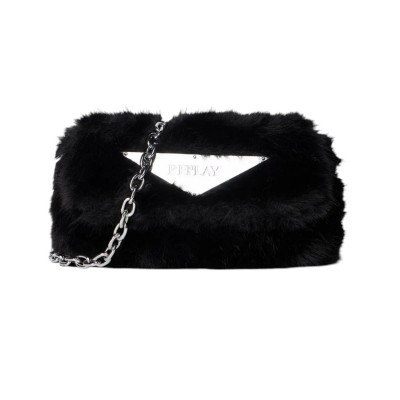 Replay Bag Crossbody Faux Fur-Black