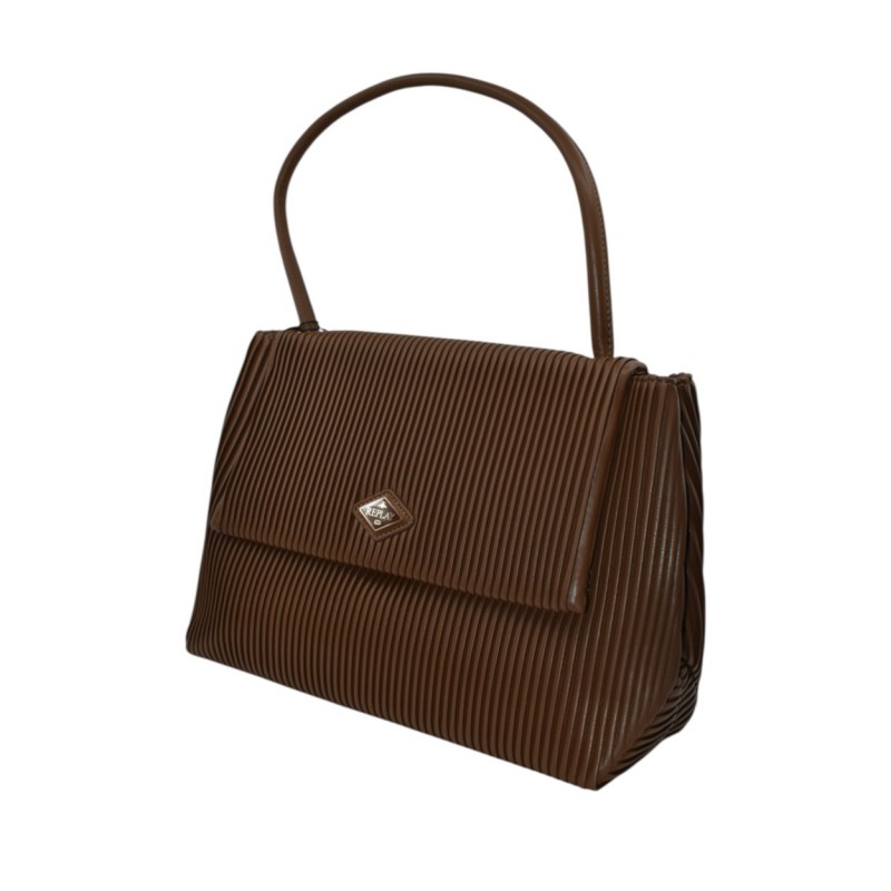 Replay Bag Shoulder Ribbed Texture-Camel Replay Bag Shoulder Ribbed Texture-Camel
