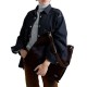 Replay Bag Suede Effect And Denim Boho Style-Indigo Overdyed