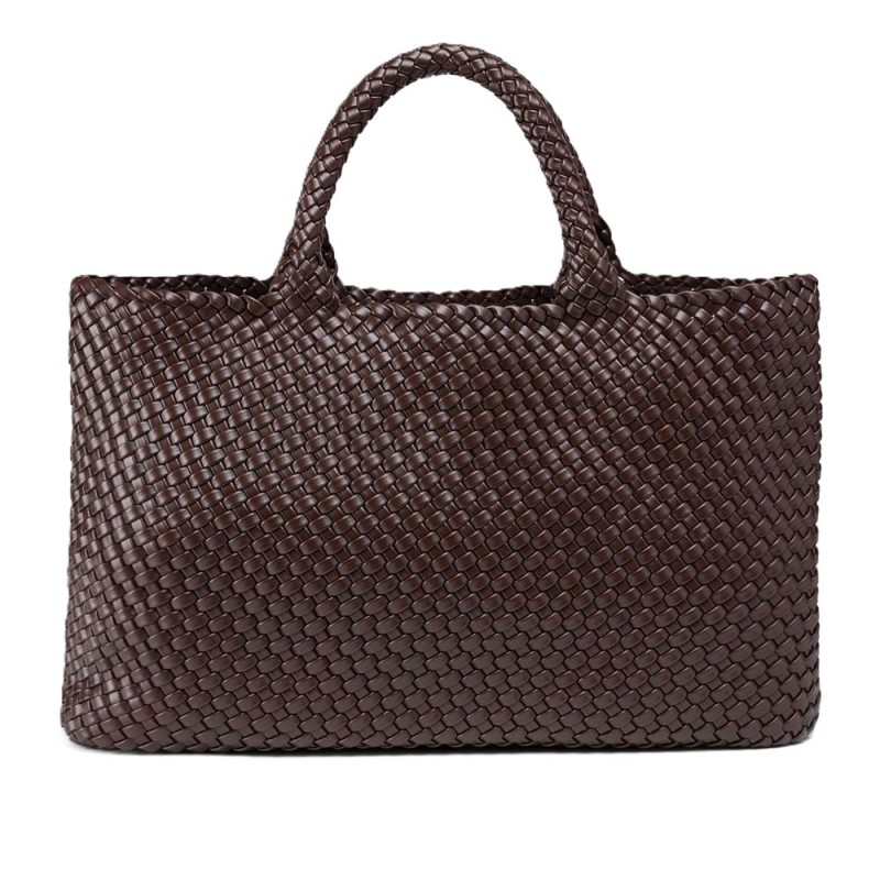 Replay Bag Shopping Braided Logo Print-Brown Replay Bag Shopping Braided Logo Print-Brown