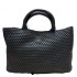 Replay Bag Shopping Braided Logo Print-Black