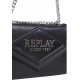 Replay Bag Crossbody With Logo-Black Replay Bag Crossbody With Logo-Black