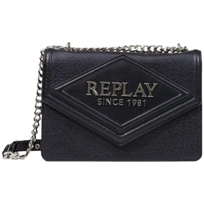 Replay Bag Crossbody With Logo-Black