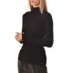 Aggel Rib-Knit Lupeto Sweater-Black
