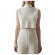 4 Tailors Galactic Knitted Crop Top-Off White