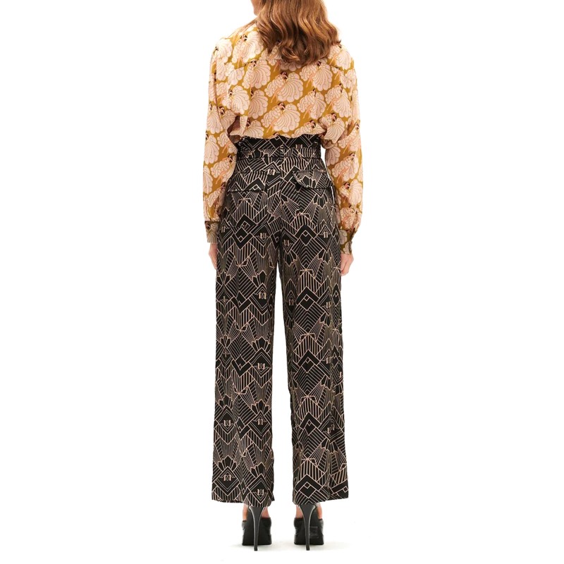 We Are High Waisted Wide Leg Trousers-Black Gatsby