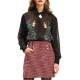 We Are Peacock Patterned Shirt-Black