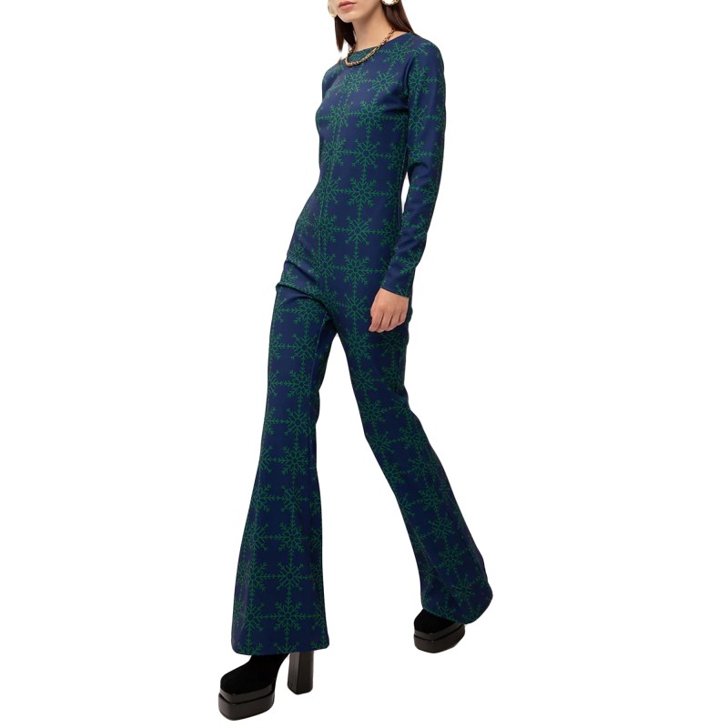 We Are Elasticated Printed Ski Jumpsuit-Snowflakes We Are Elasticated Printed Ski Jumpsuit-Snowflakes