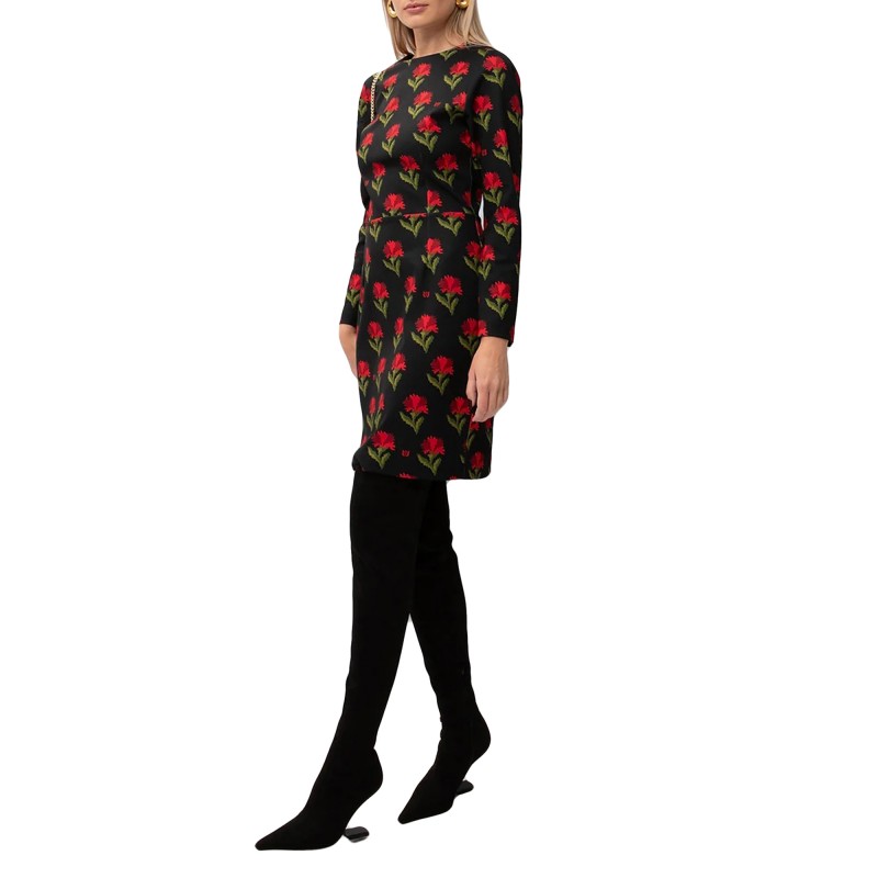 We Are Mini Dress Printed-Black Carnations We Are Mini Dress Printed-Black Carnations
